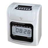LCD Screen Electronic Time Clock Paper Card English Attendance Machine Punch Machine, Support Music Bell, LCD Screen